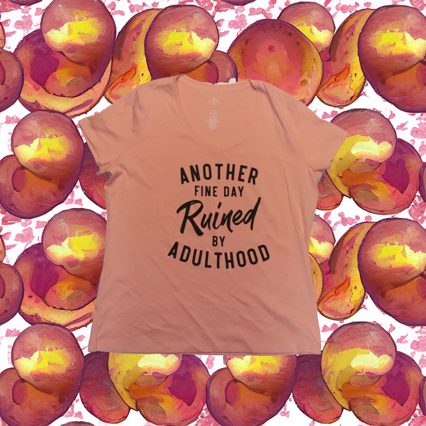 Womens ANOTHER FINE DAY RUINED BY ADULTHOOD T-Shirt