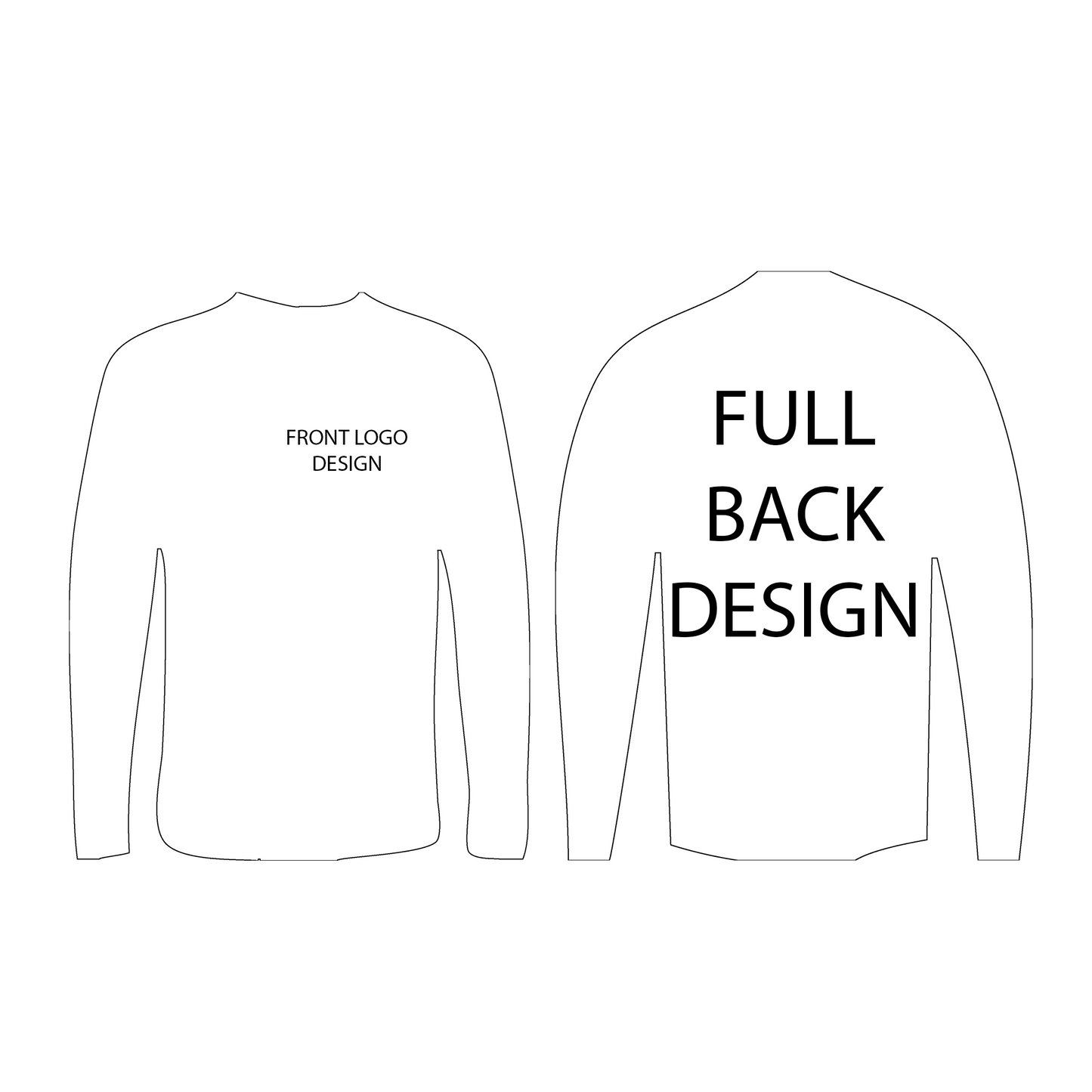 Long-Sleeve T-Shirt | Front Logo and Full Back Imprint | Bella Canvas
