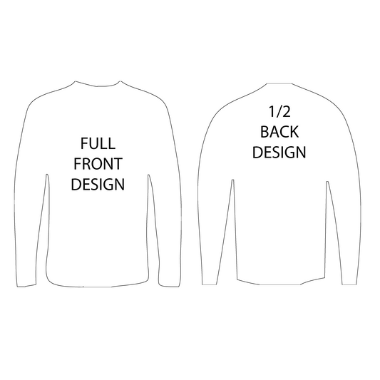 Long-Sleeve T-Shirt | Full Front and 1/2 Back Imprint | Gildan
