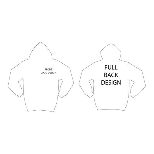 Hoodie | Front Logo and Full Back Imprint | Gildan