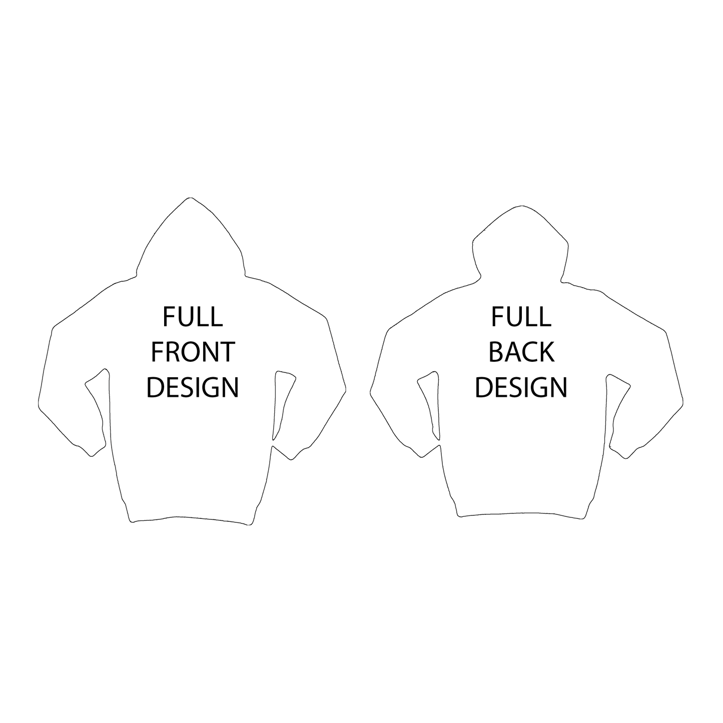 Hoodie | Full Front and Full Back Imprint | Gildan