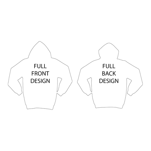 Hoodie | Full Front and Full Back Imprint | Gildan