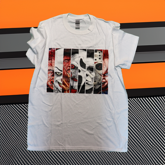 Mens HORROR MOVIE CHARACTERS T-shirt
