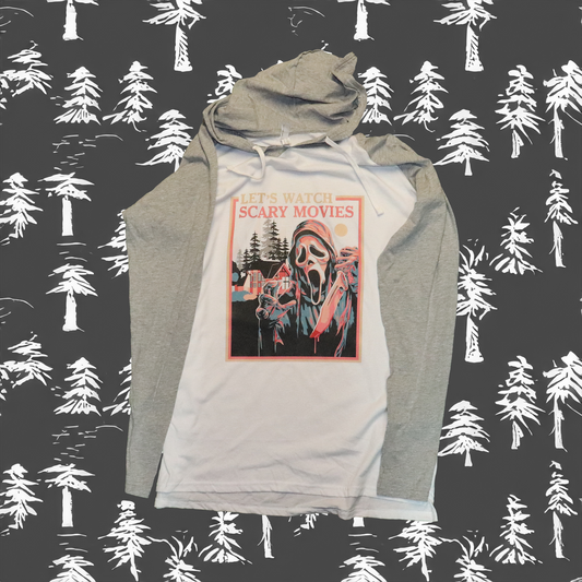 Womens LET'S WATCH SCARY MOVIES Hoodie