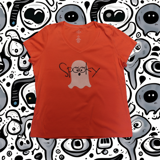 Womens SPOOKY T-Shirt V-Neck
