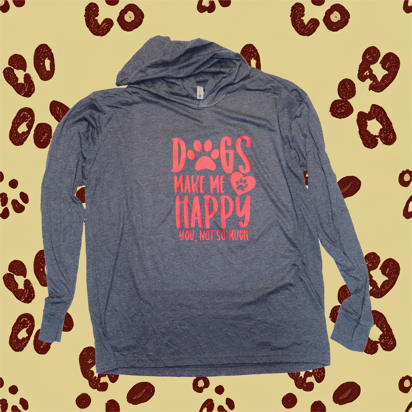 Womens DOGS MAKE ME HAPPY Hoodie