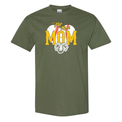 Flat Rock Rams Mom T-Shirt | Baseball Team Baseball Design