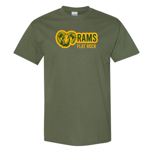 Flat Rock Rams T-Shirt | Rams Horizontal Design