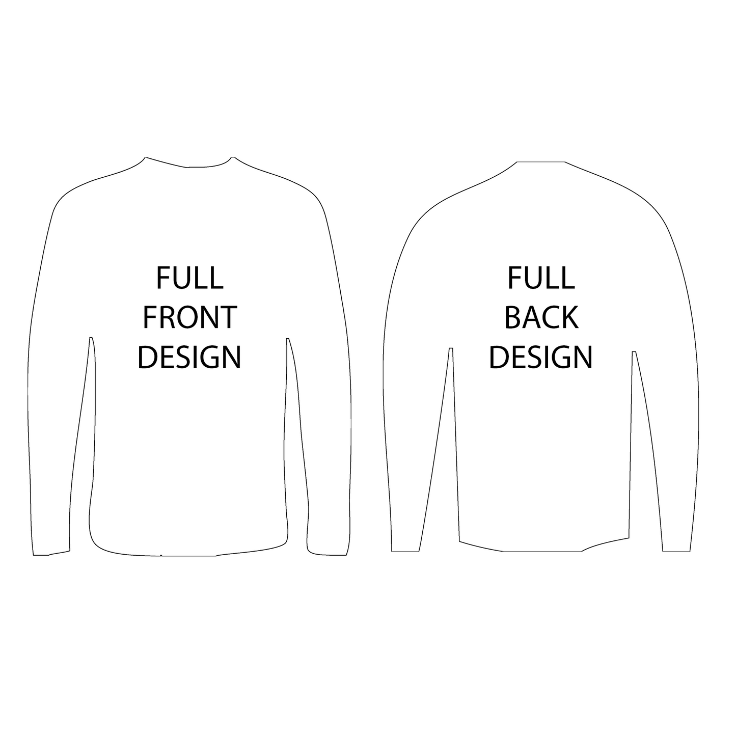 Long-Sleeve T-Shirt | Full Front and Full Back Imprint | Gildan