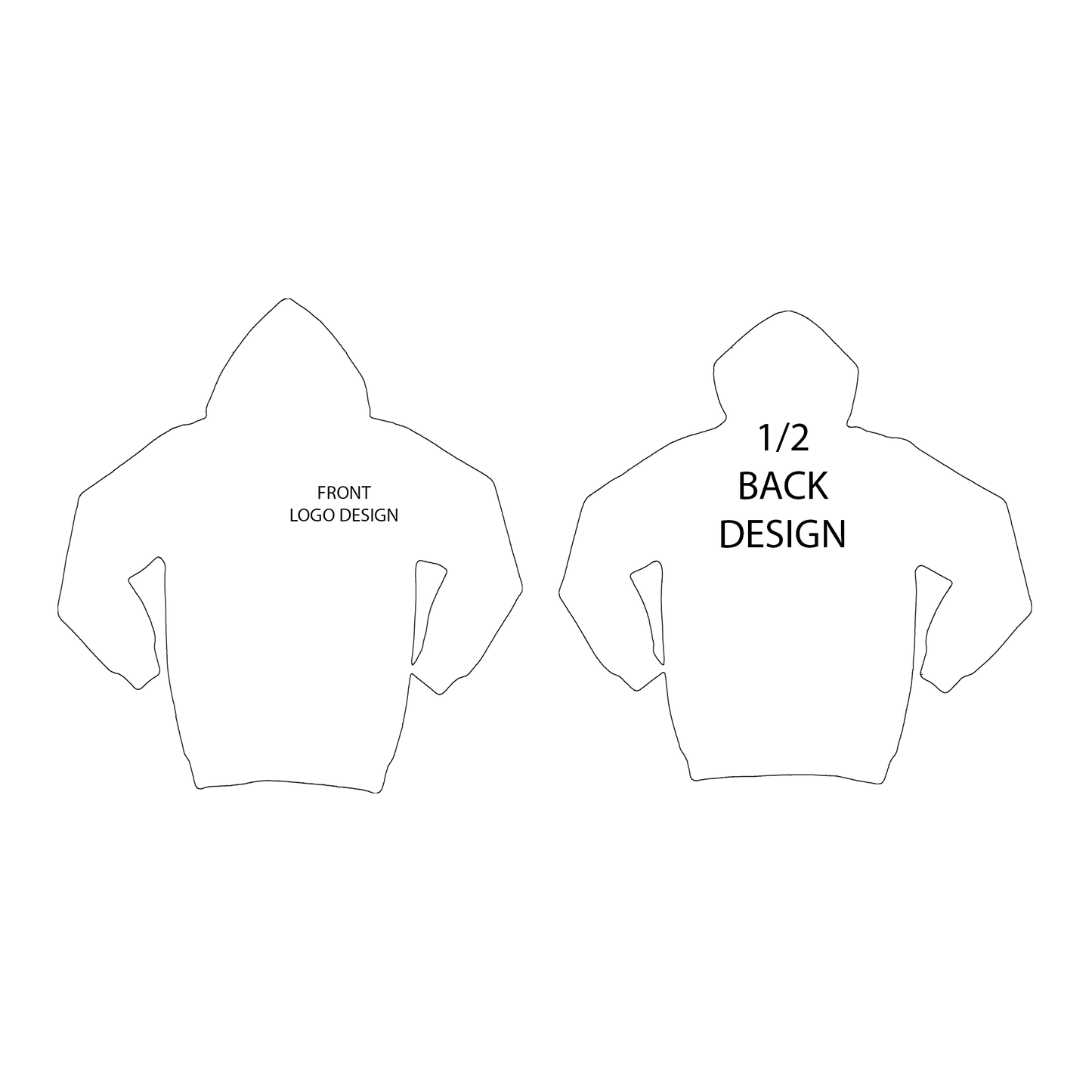 Hoodie | Front Logo and 1/2 Back Imprint | Gildan