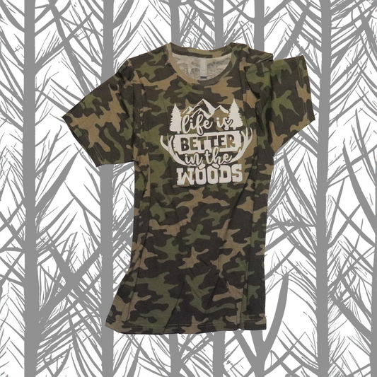 Mens LIFE IS BETTER IN THE WOODS T-Shirt