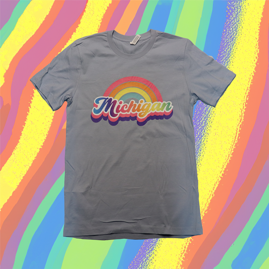 Womens MICHIGAN RAINBOW T-Shirt