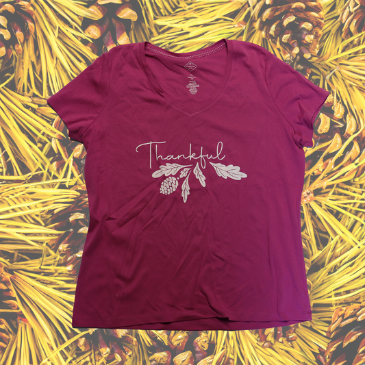 Women's THANKFUL T-Shirt V-Neck